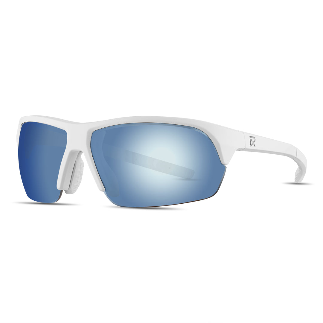 Reflex [Court HD+] -Oxygen White +Teal | Ultimate Tennis and Pickleball Sunglasses | 100% UV Protection | Ria Eyewear